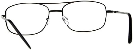 Mens Metal Rim класичен правоаголен бифокално читање очила за очи